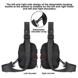 Universal Nylon Chest Bag For 5.5 Inch -7.2 Inch Phones Fashionable And Functional - Grey - Close-Up Angle