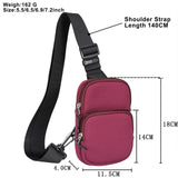 Universal Nylon Chest Bag For 5.5 Inch -7.2 Inch Phones Fashionable And Functional - Grey - Extra Image
