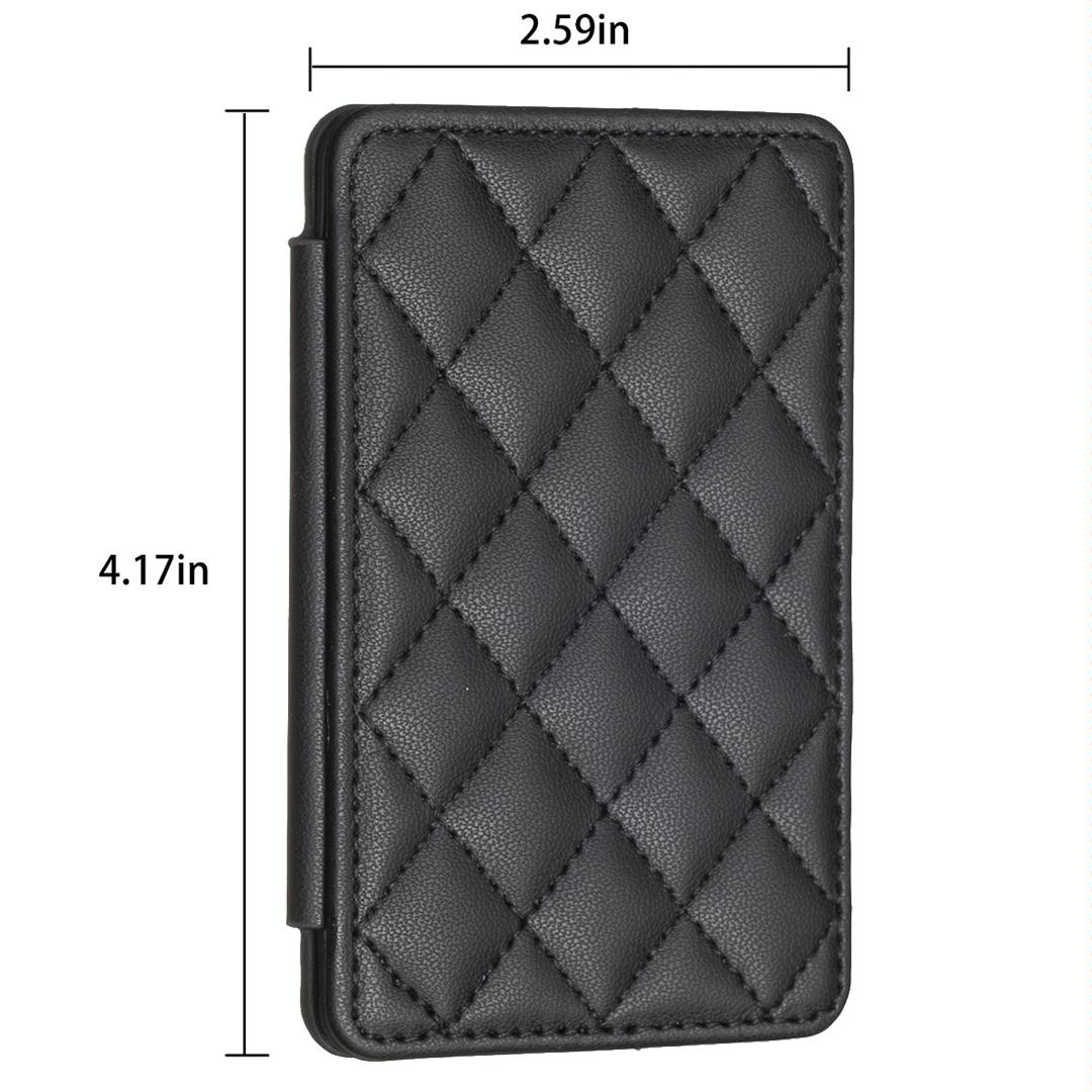 Rhombus Pattern Card Bag Back Sticker For Mobile Phones - Pink
