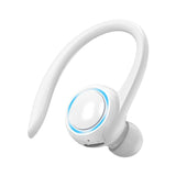 Wireless Hanging Ear Sports Earphone with True Sound - White - Front View