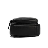 Retro Leather Chest Bag For Men - Black