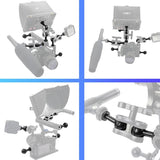 Adjustable Ball Head Adapter for Underwater Photography Lights - 1/4 Inch Black - Close-Up Angle