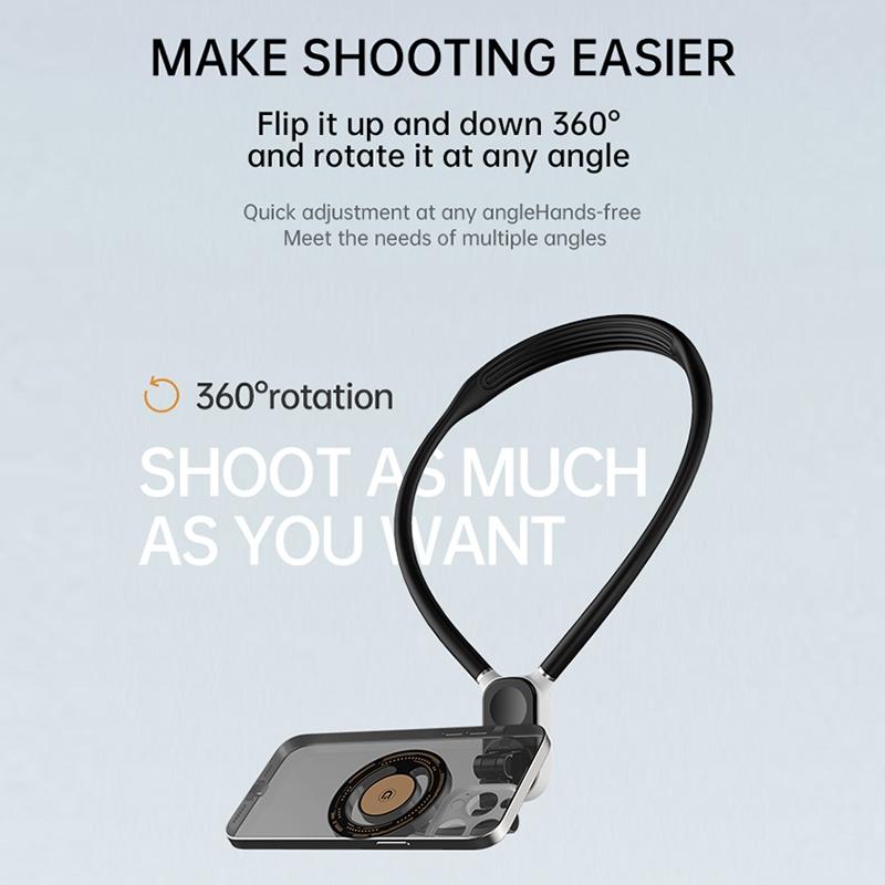 Versatile Magnetic Neck Holder for Phones and Action Cameras - Glacier Blue