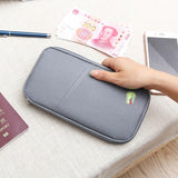 Multifunctional Travel Document Bag Passport & Ticket Holder - Blue