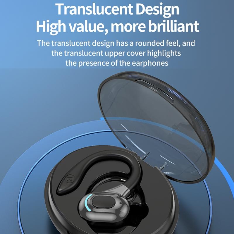 Wireless Bluetooth Earphones with Charging Case - F8 - Blue Single Ear