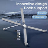 Versatile Laptop Docking Stand with Enhanced Cooling and Folding Design - Gray - Extra Image