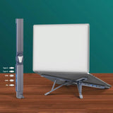Versatile Laptop Docking Stand with Enhanced Cooling and Folding Design - Gray