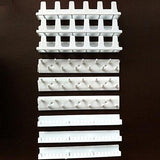 9 Piece White Adhesive Wall Jewelry Hooks - Side View