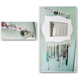 9 Piece White Adhesive Wall Jewelry Hooks - 45-Degree Angle