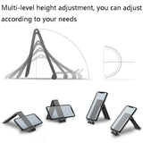 Portable Aluminum Notebook Stand - Compact Cooling Bracket - Silver - 45-Degree Angle