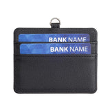 Horizontal Id Card Bag & Lanyard - Pink - 45-Degree Angle