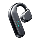 Wireless Bluetooth Headphone with Digital Display - Black - Midnight Blue - Side View