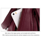 Stylish Leather Shoulder Bag For Summer - Blue - Extra Image