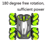 Double-sided Flip Drift Remote Control Toy Stunt Car for Children - Black Orange - Close-Up Angle
