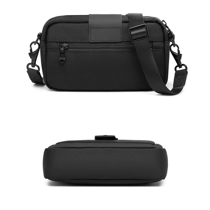 Waterproof Mini Crossbody Bag For Men Oxford Cloth Design - Grey