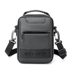 Men Messenger Bag - Wear As Belt Shoulder Or Handheld Bag - Grey
