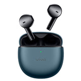 Wireless Dual Mic Tws Air Earphones with Noise Reduction - Blue - Front View