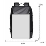 Travel Backpack for Men - Compact and Durable - Grey - 45-Degree Angle