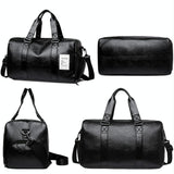 Compact Travel Bag with Shoe Storage - Brown