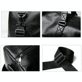 Compact Travel Bag with Shoe Storage - Brown - Close-Up Angle