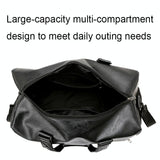 Compact Travel Bag with Shoe Storage - Brown - Low Angle