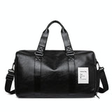 Compact Travel Bag with Shoe Storage - Brown