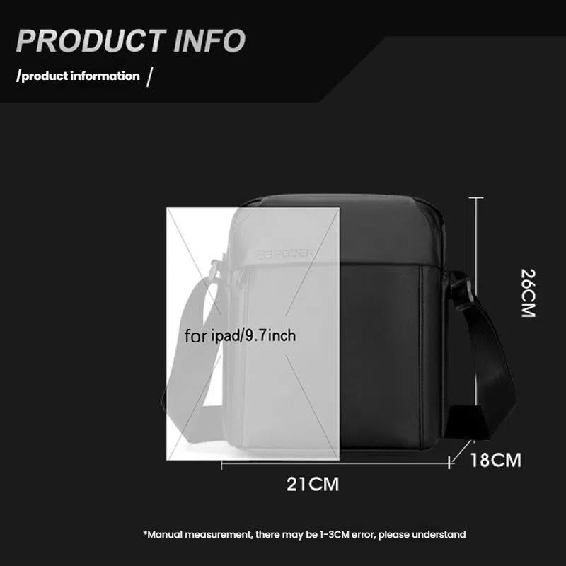 Large Capacity Men Messenger Bag For Travel & Commuting - Gray