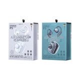Crystal Air Conduction Bluetooth Earphones - Openbuds Ows - Navy - 45-Degree Angle