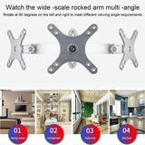 Universal Swivel Wall Mount for Computer Monitors - Silver - 45-Degree Angle