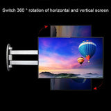 Universal Swivel Wall Mount for Computer Monitors - Silver - Close-Up Angle
