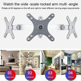 Universal Swivel Wall Mount for Computer Monitors - Silver