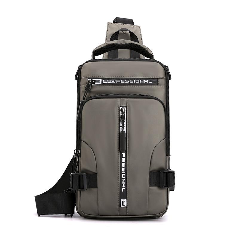 Men Chest Bag Shoulder Messenger Bag - Dark Blue