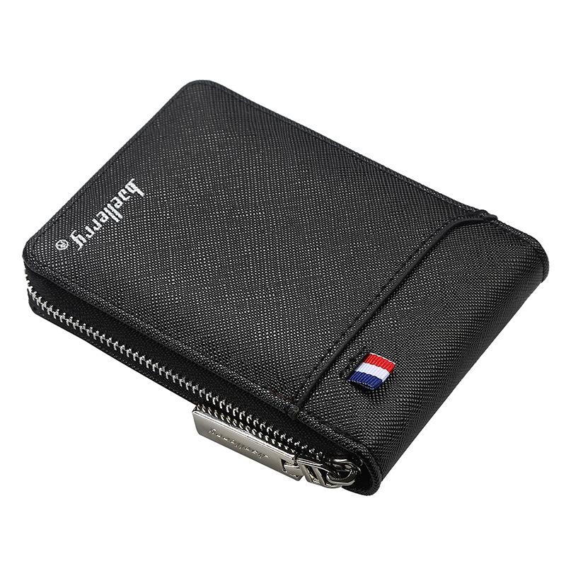 Large Multi Card Slot Organ Card Bag With Zip Coin Purse - Black