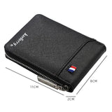 Large Multi Card Slot Organ Card Bag With Zip Coin Purse - Black - Side View