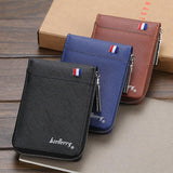 Large Multi Card Slot Organ Card Bag With Zip Coin Purse - Black