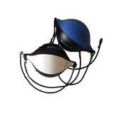 Suspended Boxing Training Ball - Pear Shape - White Black - Front View