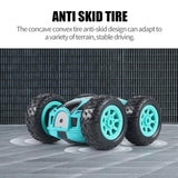 Double Sided 2.4g Mini Rc Car - High Speed Remote Control Toy - English Box 08 Yellow - Low Angle