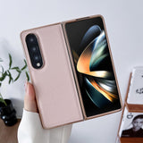 For Samsung Galaxy Z Fold4 5G Skyline Series Nano Electroplating Pu Case - Green - Side View