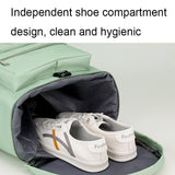 Waterproof Gym Bag - Shoe Compartment Included - Light Green - Close-Up Angle