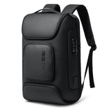 Waterproof Antitheft Men Backpack For 15.6 Laptop - Travel Ready - Grey - Front View