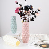 Creative Diamond-shaped Vase for Dry and Wet Flower Arrangements - Blue - Extra Image