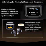 Wireless Bluetooth Earphones with Touch Screen and Active Noise Reduction - Gold - Extra Image