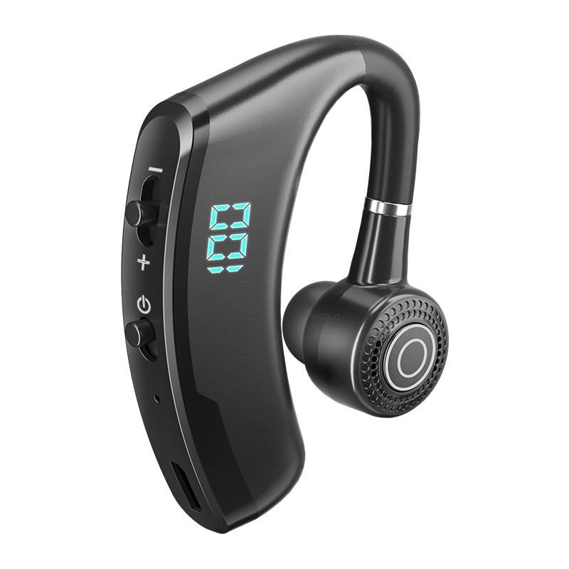 V9s Wireless Earphones with Noise Cancellation and Led Display - Blue Single Ear