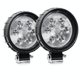 12W 9 - 30V Car Mixed Light Work Light With Wire Set - Round - Front View
