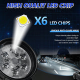 12W 9 - 30V Car Mixed Light Work Light With Wire Set - Round - Close-Up Angle
