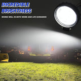 12W 9 - 30V Car Mixed Light Work Light With Wire Set - Round - Extra Image