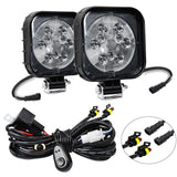 12W 9 - 30V Car Mixed Light Work Light With Wire Set - Round - Extra Image