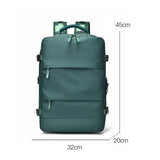 Spacious Business Travel Backpack Fits Laptop - Green
