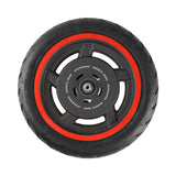Blue Wheel Hub Sticker Set for Scooter / Bike / Electric Vehicle 2 Pcs - Red - Rear View