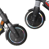 Blue Wheel Hub Sticker Set for Scooter / Bike / Electric Vehicle 2 Pcs - Red - Close-Up Angle